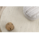 NEPAL 2100 Kreis Teppich weiß / natürlich grau – Wolle, doppelseitig, natur