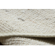 NEPAL 2100 aplis balti / dabīgs pelēks paklājs - vilnas, abpusējs