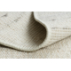 NEPAL 2100 Kreis Teppich weiß / natürlich grau – Wolle, doppelseitig, natur