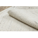 Covor bej NEPAL 2100 cerc albe / naturala gri - din lana, fata-verso