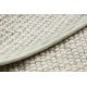 NEPAL 2100 aplis balti / dabīgs pelēks paklājs - vilnas, abpusējs