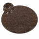 Tappeto tabac marrone NEPAL 2100 cerchio - lana, double face, naturale