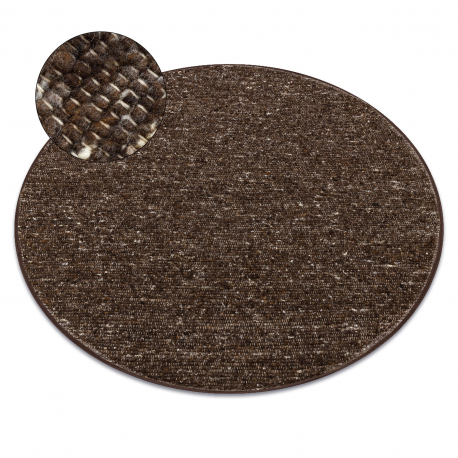 NEPAL 2100 круг tabac браон тепих - вунени, двострани, природан