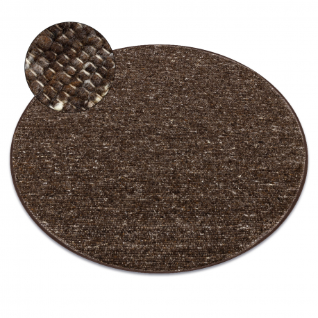 Tappeto tabac marrone NEPAL 2100 cerchio - lana, double face, naturale