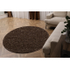 Tappeto tabac marrone NEPAL 2100 cerchio - lana, double face, naturale