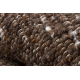 Tappeto tabac marrone NEPAL 2100 cerchio - lana, double face, naturale
