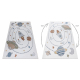 Tepih BONO 8288 Prostor, planeti krem / antracit