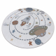 Matta BONO 8288 cirkel Plats, planeter kräm/antracit