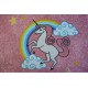 Montert teppe for barn UNICORN rosa