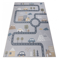 Koberec BONO 726 ulica, mesto svetlo šedá / krémová