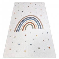 Carpet BONO 8302 Rainbow, hearts cream / brown