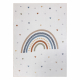 Tappeto BONO 8302 Arcobaleno, cuori crema/marrone
