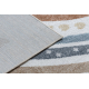 Tappeto BONO 8302 Arcobaleno, cuori crema/marrone