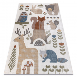 Tapis BONO 8425 Animaux de la forêt crème/marron