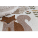 Tapis BONO 8425 cercle Animaux de la forêt crème/marron