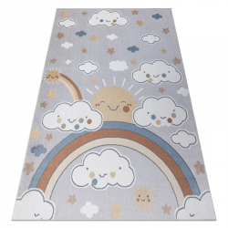 Carpet BONO 8437 Clouds, sky, light grey / cream