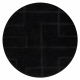 Badteppich SUPREME Kreis LINES, Linien, rutschfest, weich – schwarz