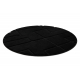 Bathroom rug SUPREME circle LINES, non-slip, soft - black