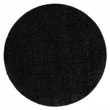 Koupelnový koberec SYNERGY kruh, glamour, protiskluzový, měkký - lurex černý