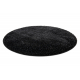 Koupelnový koberec SYNERGY kruh, glamour, protiskluzový, měkký - lurex černý