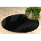 Bathroom rug SYNERGY circle, glamour, non-slip, soft - lurex black