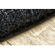 Bathroom rug SYNERGY circle, glamour, non-slip, soft - lurex black