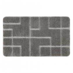 Koupelnový koberec SUPREME LINES, linky, protiskluzový, měkký - šedá