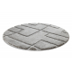 Bathroom rug SUPREME circle LINES, non-slip, soft - grey