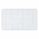 Koupelnový koberec SUPREME LINES, linky, protiskluzový, měkký - bílá