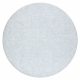 Bathroom rug SYNERGY circle, glamour, non-slip, soft - lurex white 