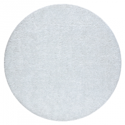 Bathroom rug SYNERGY circle, glamour, non-slip, soft - lurex white 