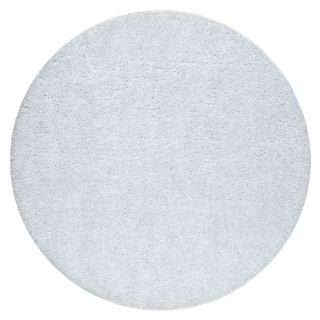 Koupelnový koberec SYNERGY kruh, glamour, protiskluzový, měkký - lurex bílá