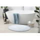 Kúpelňový koberec SYNERGY kruh, glamour, protišmykový, mäkký - lurex biela