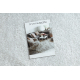 Kúpelňový koberec SYNERGY kruh, glamour, protišmykový, mäkký - lurex biela