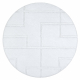 Kúpelňový koberec SUPREME kruh LINES, linky, protišmykový, mäkký - biela