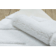 Fürdőszoba szőnyeg SUPREME kör LINES, vonalak, csúszásmentes, puha - fehér