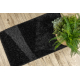 Tweedelige badkamerset tapijt SYNERGY, glamour, antislip, zacht - lurex zwart