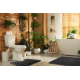 Divdaļīgs vannas istabas komplekts paklājs SYNERGY, glamūrs, neslīd, mīksts - lureks pelēks