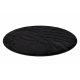 Bathroom rug SUPREME circle WAVES, non-slip, soft - black