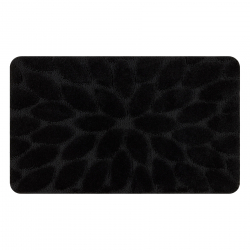 Bathroom rug SUPREME STONES, non-slip, soft - black