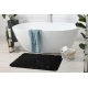 Koupelnový koberec SUPREME STONES, kameny, protiskluzový, měkký - černý