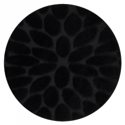 Kúpelňový koberec SUPREME kruh STONES, kamene, protišmykový, mäkký - čierny