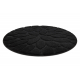 Kúpelňový koberec SUPREME kruh STONES, kamene, protišmykový, mäkký - čierny