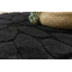 Kupaonski tepih SUPREME krug STONES, kamenje, protukližni, mekani - crni