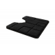 Set da bagno due pezzi tappeto SUPREME LINES, antiscivolo, morbido - nero