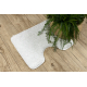 Divdaļīgs vannas istabas komplekts paklājs SYNERGY, glamūrs, neslīd, mīksts - lureks balts
