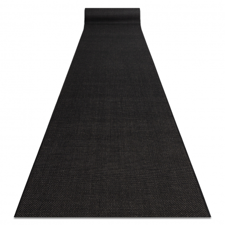 Alfombra de pasillo SIZAL FLOORLUX modelo 20433 Liso negro 70 cm