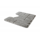 Set da bagno due pezzi tappeto SUPREME LINES, antiscivolo, morbido - grigio