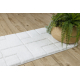 Divdaļīgs vannas istabas komplekts paklājs SUPREME LINES, līnijas, neslīd, mīksts - balts