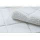 Dvojdielny kúpeľňový set koberec SUPREME LINES, linky, protišmykový, mäkký - biela